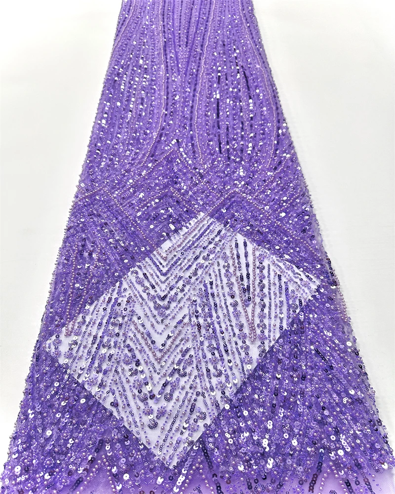 Afrikaanse kant stof 2025, pailletten kralen borduurwerk bruidegom Nigeriaanse bruids hoge kwaliteit Franse tule kant stof voor bruiloftsfeest