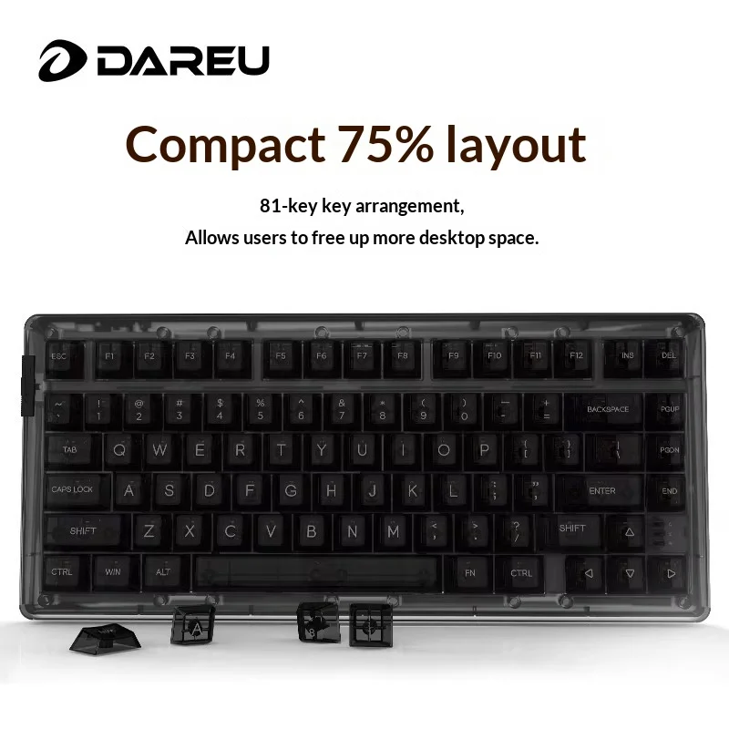 DAREU A81 Mechanical Keyboard Three Mods Low Delay RGB Gaming Keyboard High Endurance Gasket Hot Swap Pc Accessories Gifts