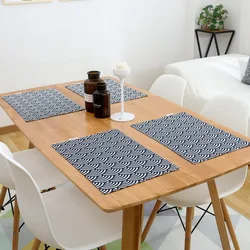 2PC 30X45CM Japanese Shell Print Placemats Stain Resistant Non-Slip For Dinning Table Washable Durable Cloth Table Mats Placemat