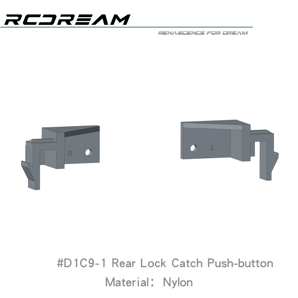 RCDream Lock Catch Mount / Push-Button for Wild-defender RD110 RD130 RD90 Parts #D1A13-1 D1A13-2 D1C9-1 D1C9-2