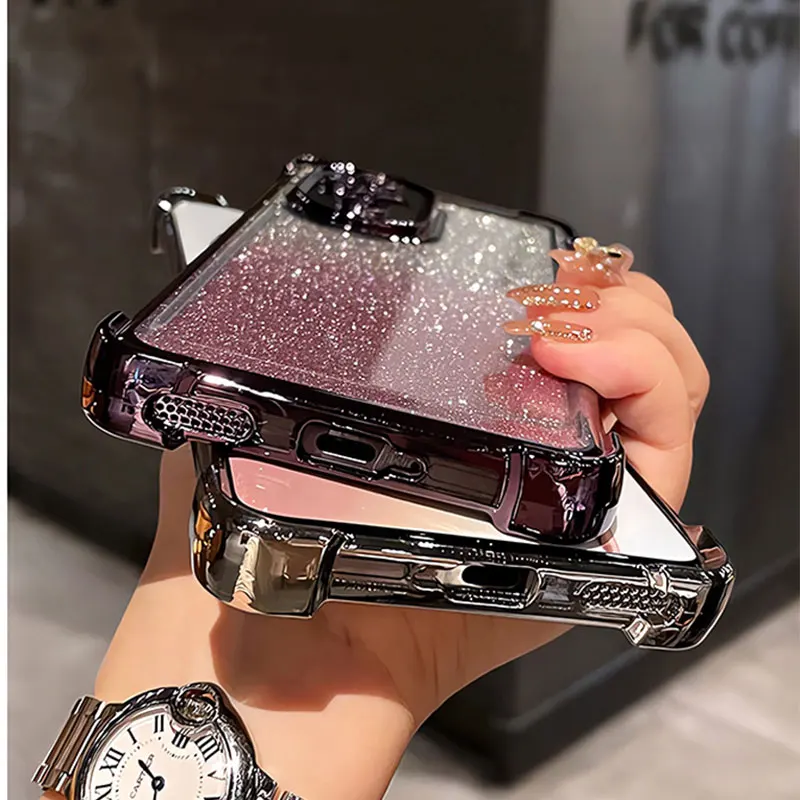 Bing S25ultra حافظة فاخرة مضادة للصدمات لهاتف سامسونج جالاكسي S 25 S24 23 22 21 20 نوت 20 Ultra Plus FE A34 حافظة عصرية للنساء