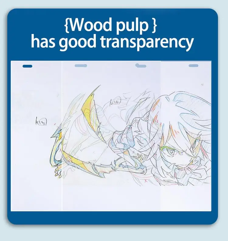 Professionelles Animations-Positionierungspapier Hochfestes Anime-Zeichenpapier für präzises Skizzieren, Comic-Erstellung und Animation – Detail 8