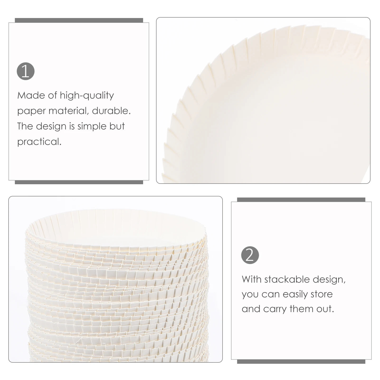 

100 pcs Paper Cup Covers Disposable Drinking Cup Lids Stackable Design Fly Proof Bug Resistant For Home Kitchen Bar Accessories