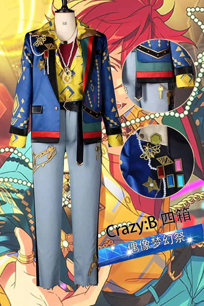 COS-HoHo Ensemble Stars 2 Crazy:B Oukawa Kohaku/HiMERU/Amagi Rinne/Shiina Niki Game Suit Handsome Cosplay Costume Halloween