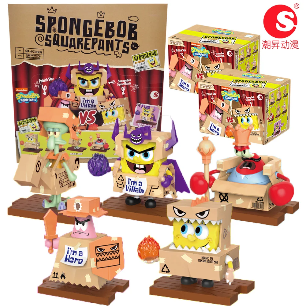 

New Spongebob Squarepants Brave Stage Series Blind Box Squidward Tentacles Patrick Star Cute Characters Christmas Gifts for Fans