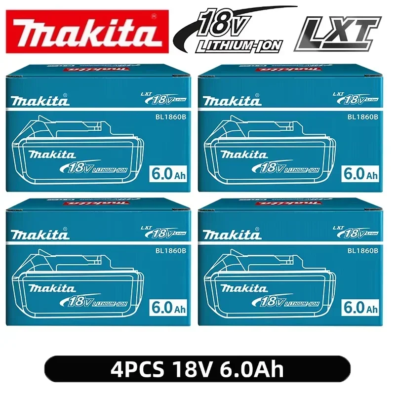 100% originele Makita-batterij, 18V 6.0Ah oplaadbare batterij, vervangend voor Makita BL1830BL1840BL1850BL1860B, accu voor elektrisch gereedschap