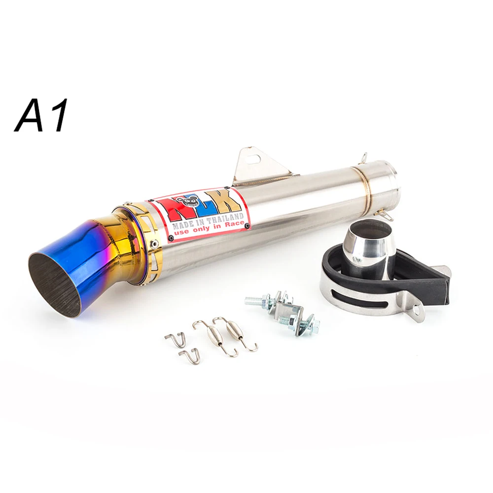 Universal 38mm 51mm Motorcycle Exhaust Pipe For Muffler Carbon Fiber Exhaust for LC135 Wave 125 MIO110 RS150 Y15 Nmax FZ6 R3