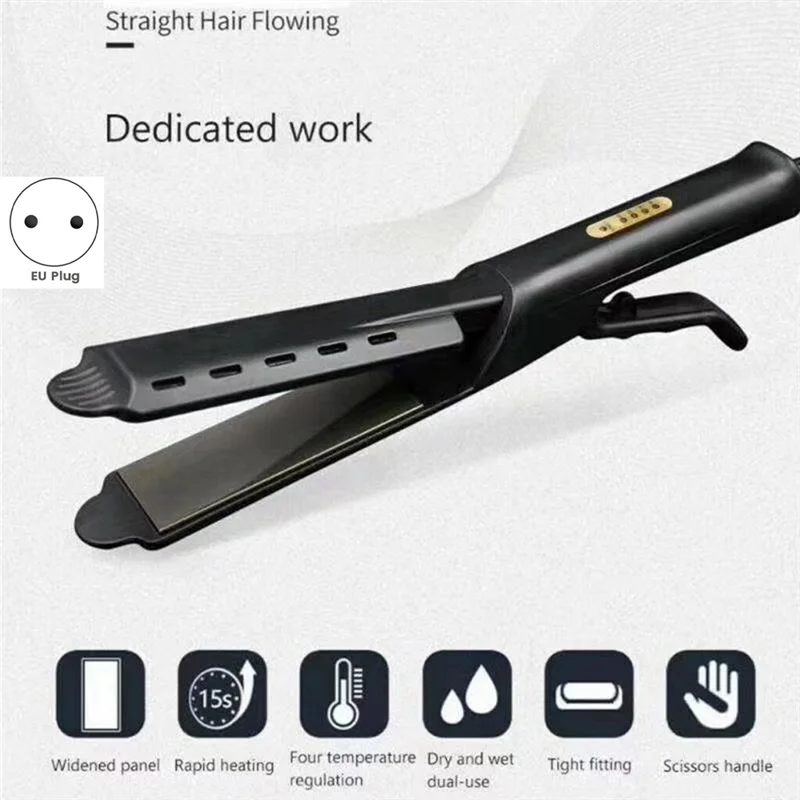 【STOCK】Dual-Purpose For-For Curling And Straightening Hair Straightener For Curling And Straight Hair EU Plug