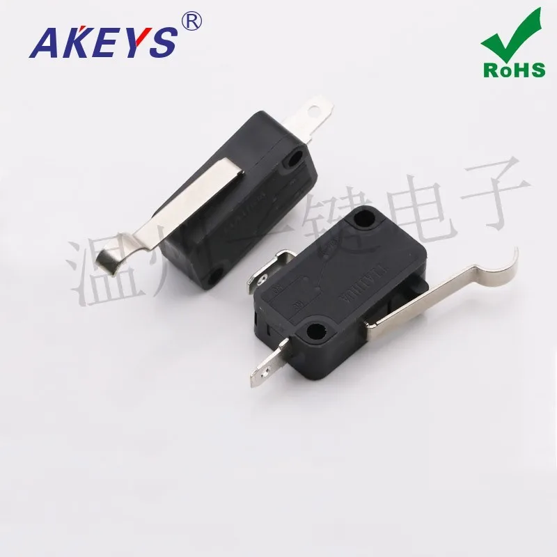 10PCS MS-022D micro switch 2 foot with curved handle car wash machine water gun rice cooker water heater stroke switch