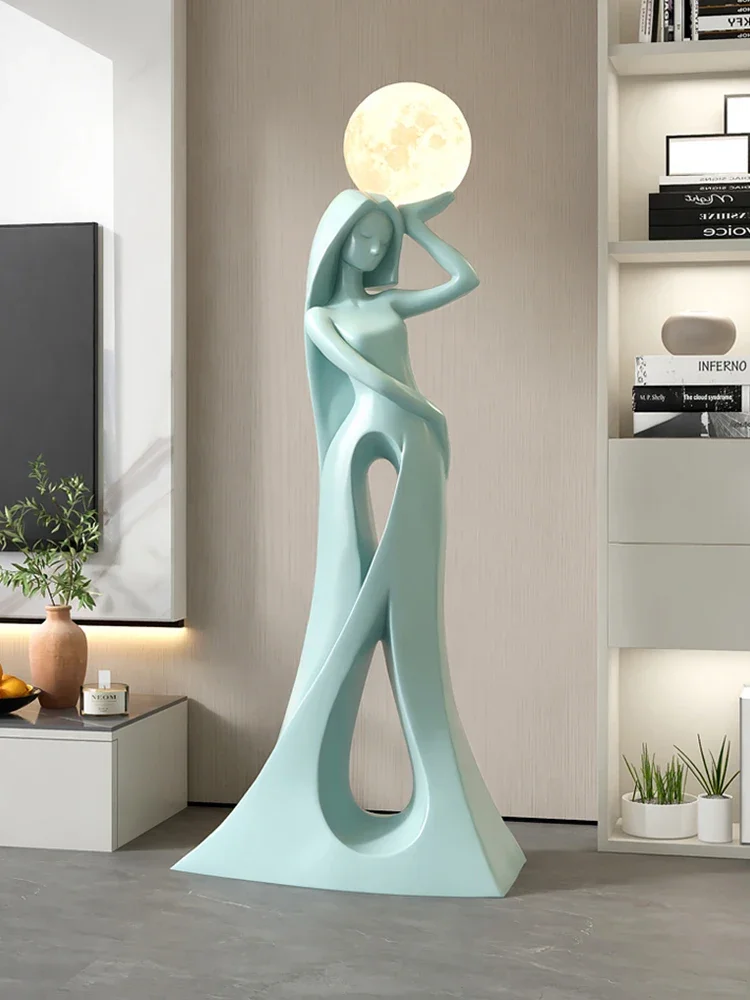 Sculpture Abstract Figure,Floor Lamp,Artistic Ornament,Luxury Living Room,TV Cabinet,Foyer,Sofa,Statue Decoration