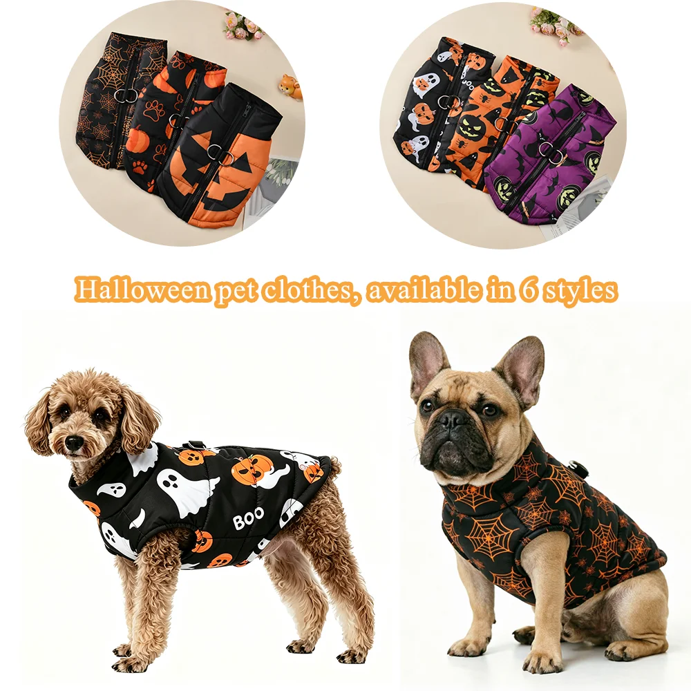Winter Dog Coat For Small Medium Dogs Cat Windproof Halloween Puppy Costume Apparel  French Bulldog Yorkie Party Gifts Outfits