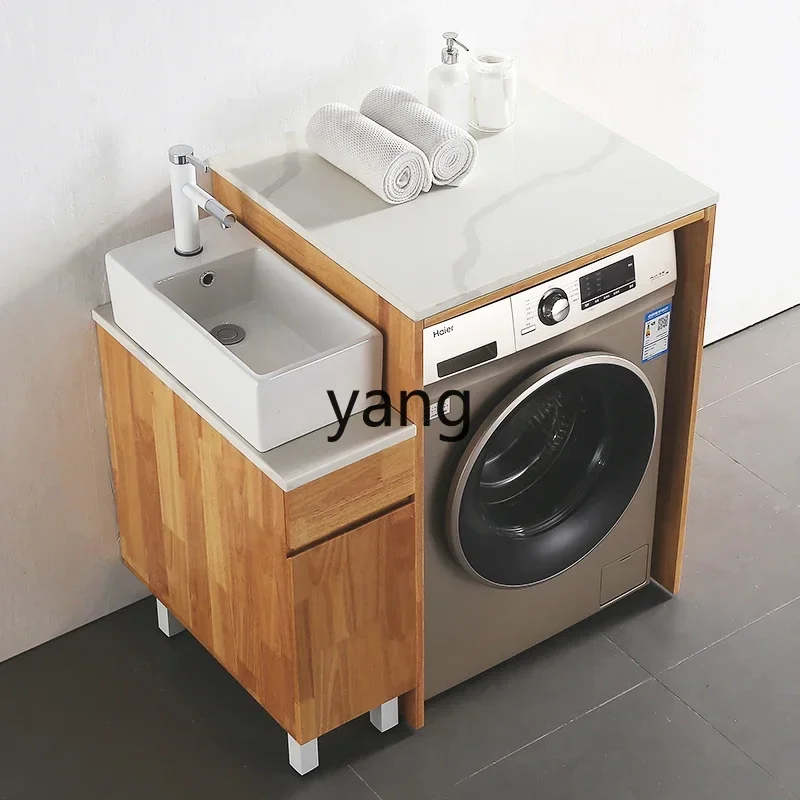 xyy balcony washing machine cabinet combination custom drum washing machine integrated hand and face table
