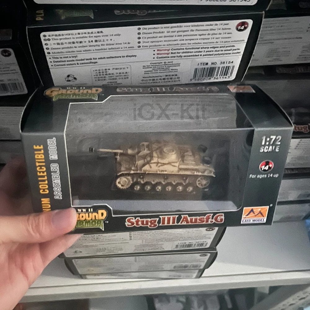 

Easymodel 36154 1:72 German Stug III Ausf G Russia 1944 Tank Destroyer Military Plastic Tank Model Finished Collection Gift