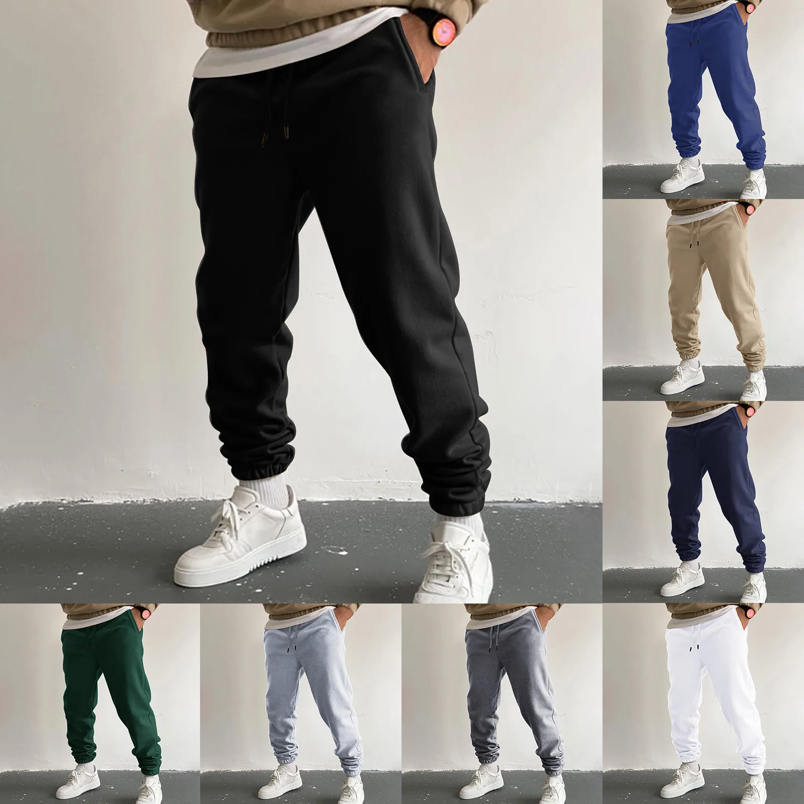 

New Loose Jogging Pants Men 2023 New Fashion Fleece Autumn Winter Warm Sweatpants Male Outdoor Straight Trousers Pantalon Hommes