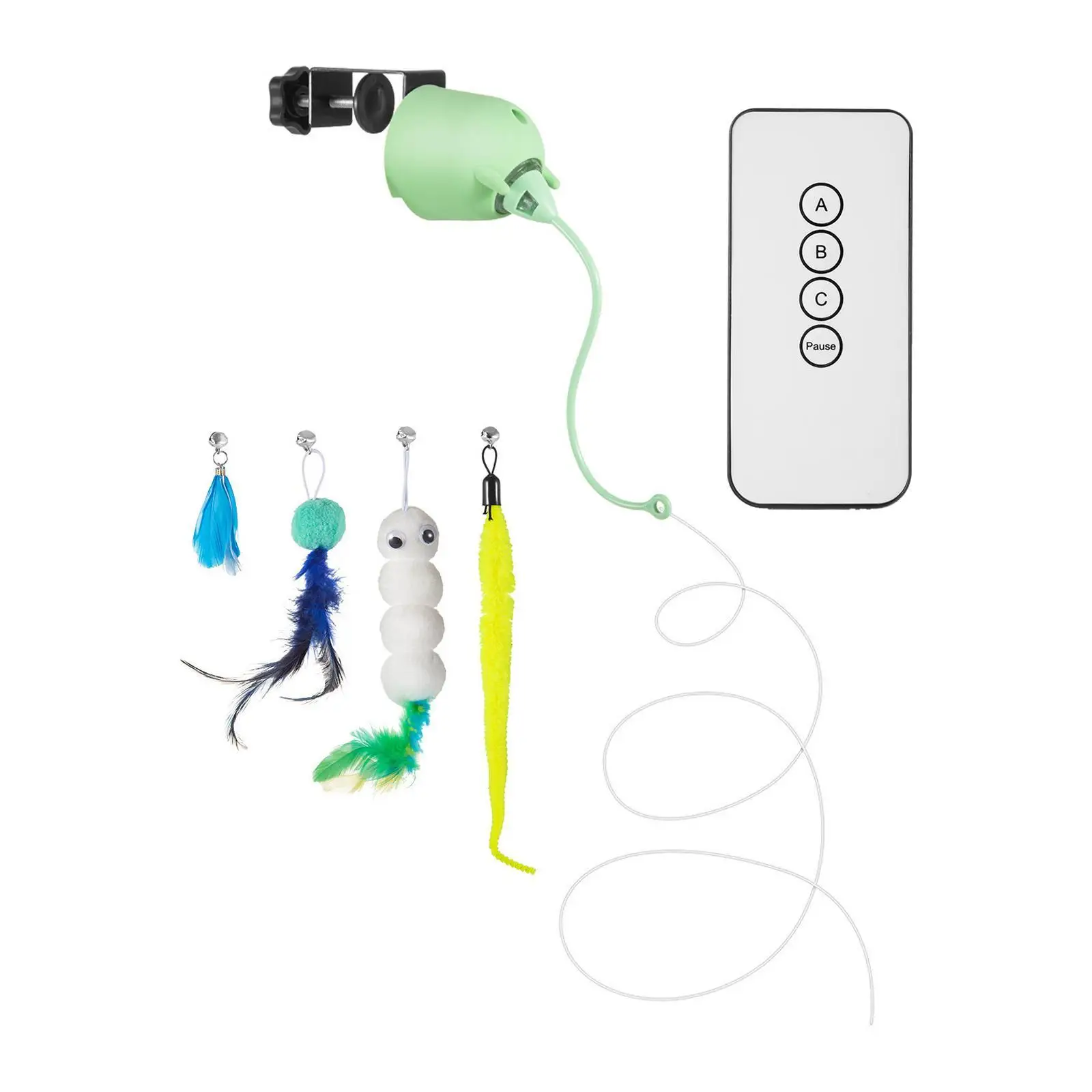 

Интерактивная игрушка для кошек, автоматическая летающая перьевая палочка, подвесная дразнилка на дверь для домашних кошек, подарок на день рождения, для развлечения питомца дома