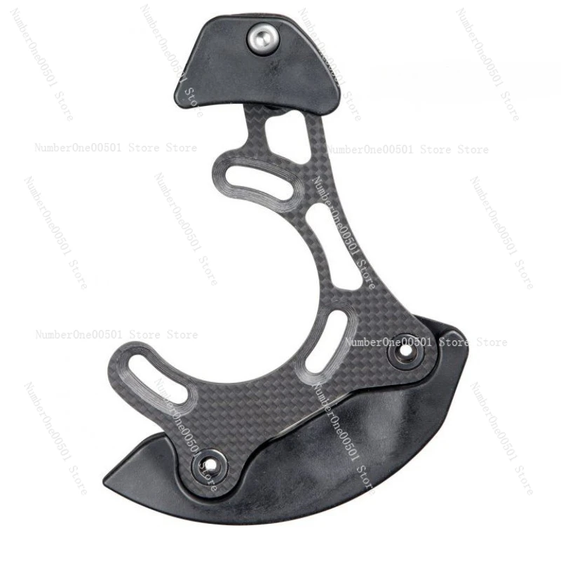 

Mountain Bike Chain Guide for 26T 32T 38T Chainring with Carbon Fiber Aluminum Backplate Chain Stabilizer