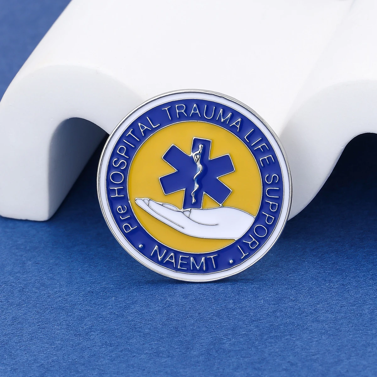 

Harong NAEMT Enamel Pin Brooch Pre Hospital Trauma Life Support Lapel Bag Lanyard Coat Badge Accessories for Women Men