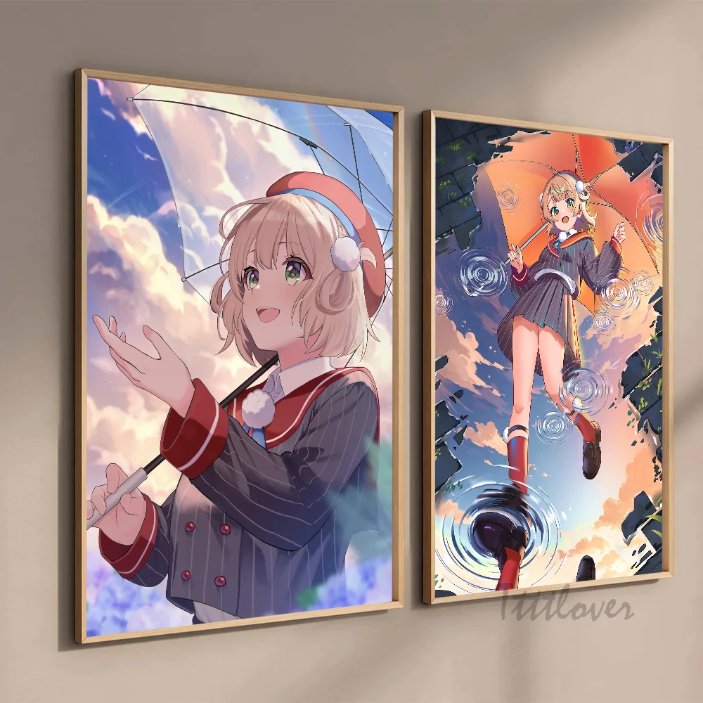 Shigure Ui Anime Girl VTuber Poster Stickers Art Wall Murals Decor Game Room Decor Gifts HD Painting