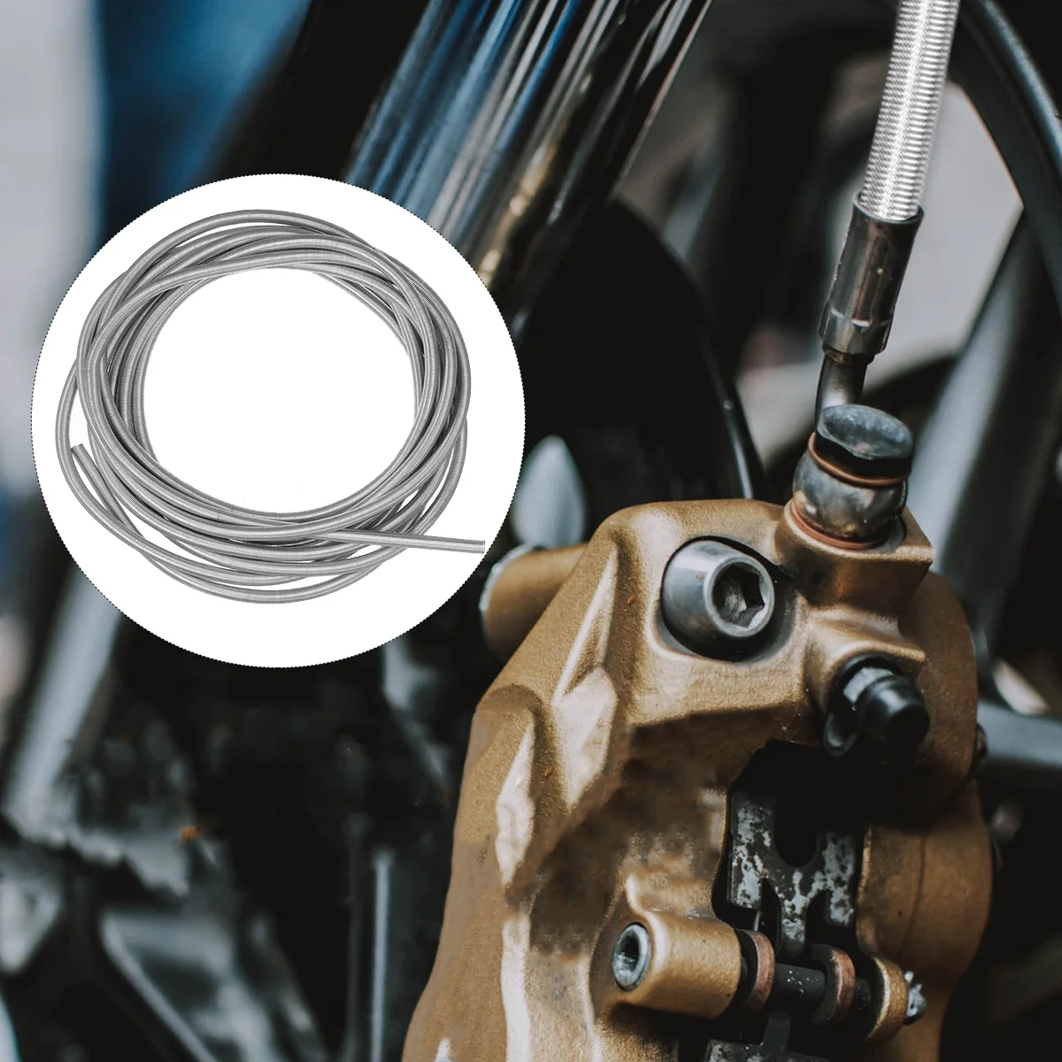 

High Strength Stainless Steel Brake Line Protector Spring Durable Brake Hose Guard for Car Fuel Line Protection