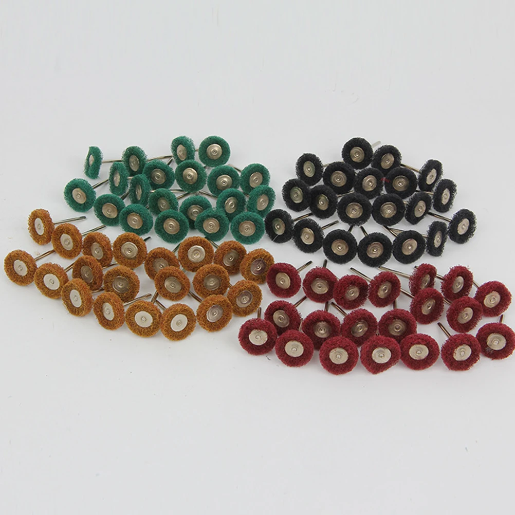 

40Pcs Nylon Buffing Polishing Wheels 3mm 25mm Abrasive Set Rotary Tool for Metal Jewelry Rust Deburring Smoothing