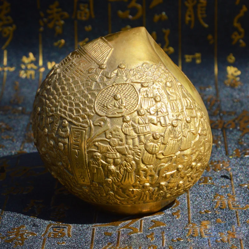 

Brass ornaments, longevity peach birthday celebrations, gifts for the elderly, metal crafts