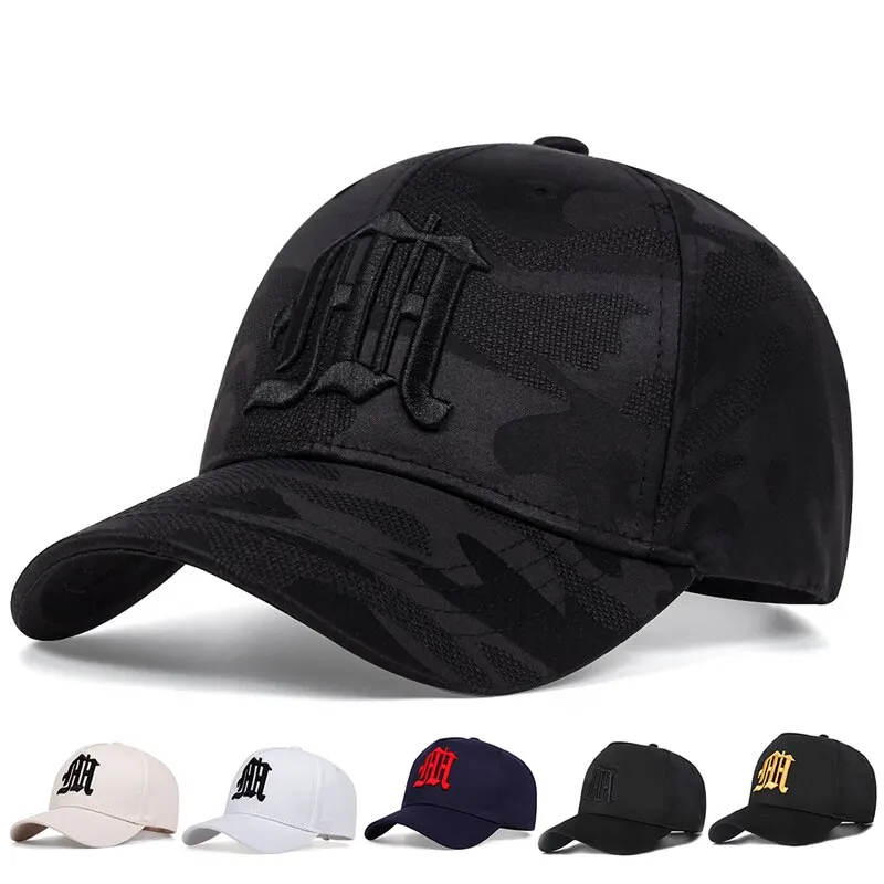 Fashion Gothic Letter M Embroidery Baseball Caps Spring and Autumn Outdoor Adjustable Casual Hats Sunscreen Hat