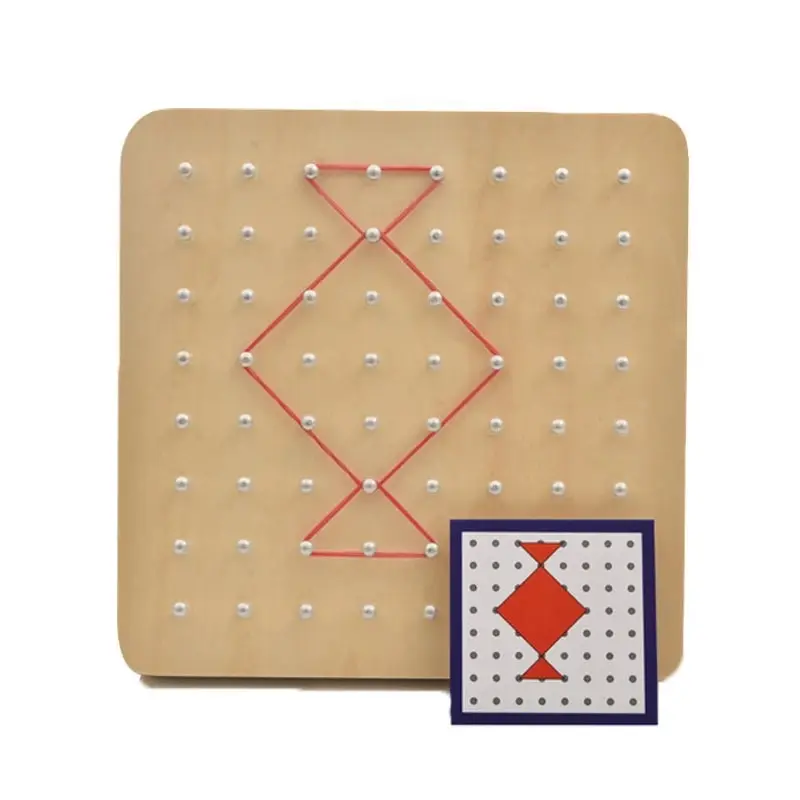 Montessori Geometria Matemática Ensinando Aids Para Crianças, Forma Pegboard, Jogo De Puzzle, Brinquedos Educativos Para a Primeira Infância, Presentes De Madeira