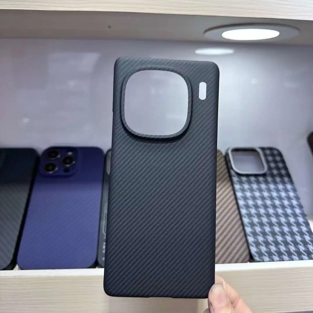 Funda de teléfono de fibra de carbono Real ACC para Vivo Iqoo 12 Pro, cubierta de fibra de aramida ultrafina, carcasa de teléfono Iqoo 12
