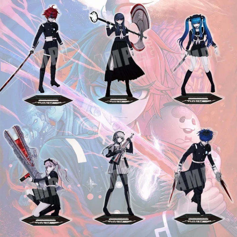 Game Hundred Line Anime Takumi Hiruko Darumi Eito Tsubasa Acrylic figure stand keychain Christmas Gifts 15cm