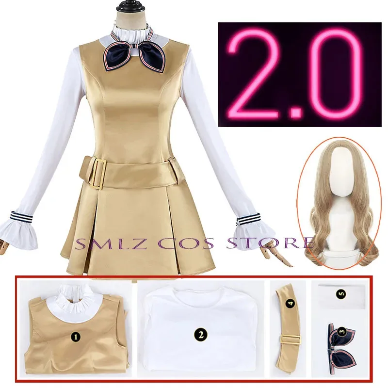 

Season 2 M Gan Cosplay Costume Anime Megan Dress Top Socks Terror Movie Uniform Skirt Suit Party Play Outfit for Woman Girls