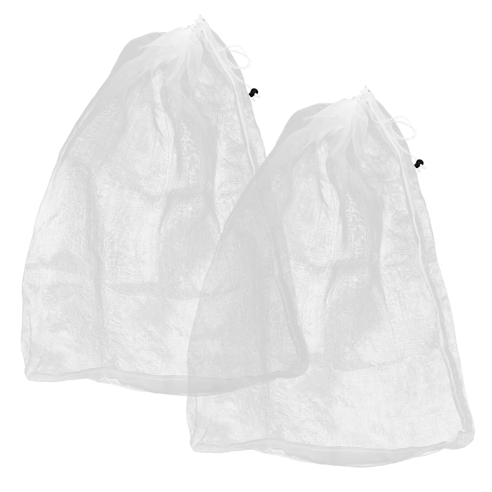 

2pcs Garden Bird Netting Plant Protector Mesh Bag Drawstring Cover for Fruit Trees Vegetables Outdoor Durable Reusable Crop