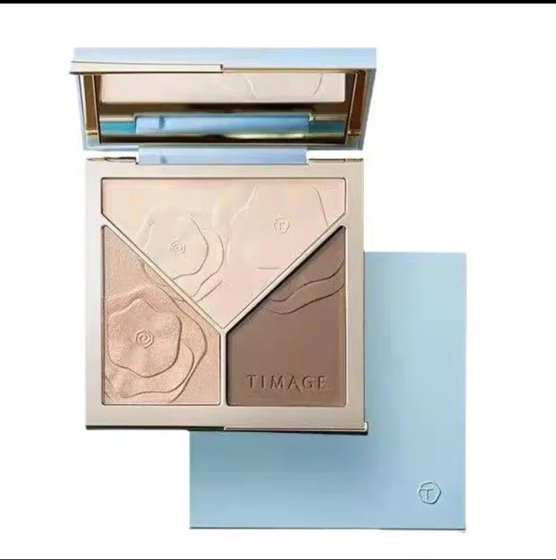 TIMAGE contouring palette upgraded version 2.0 three-dimensional brightening face highlight three-color matte shadow palette