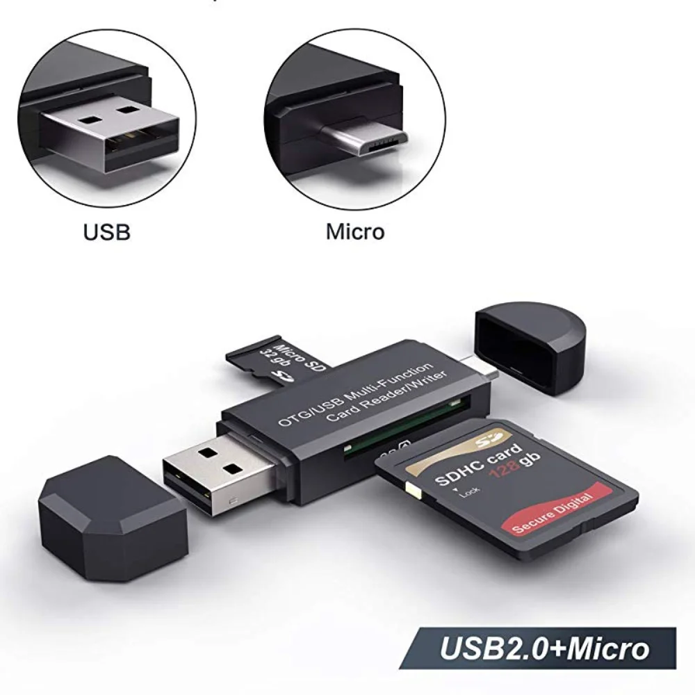 OTG Micro SD Card Reader USB 2.0 Card Reader 2.0 For USB Micro SD Adapter Flash Drive Smart Memory Card Reader Type C Cardreader