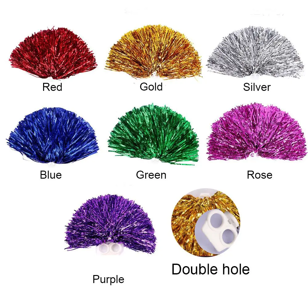 Competition Flower Double hole handle Cheerleading Cheering Ball Cheerleader pompoms Dance Party Decorator Club Sport Supplies