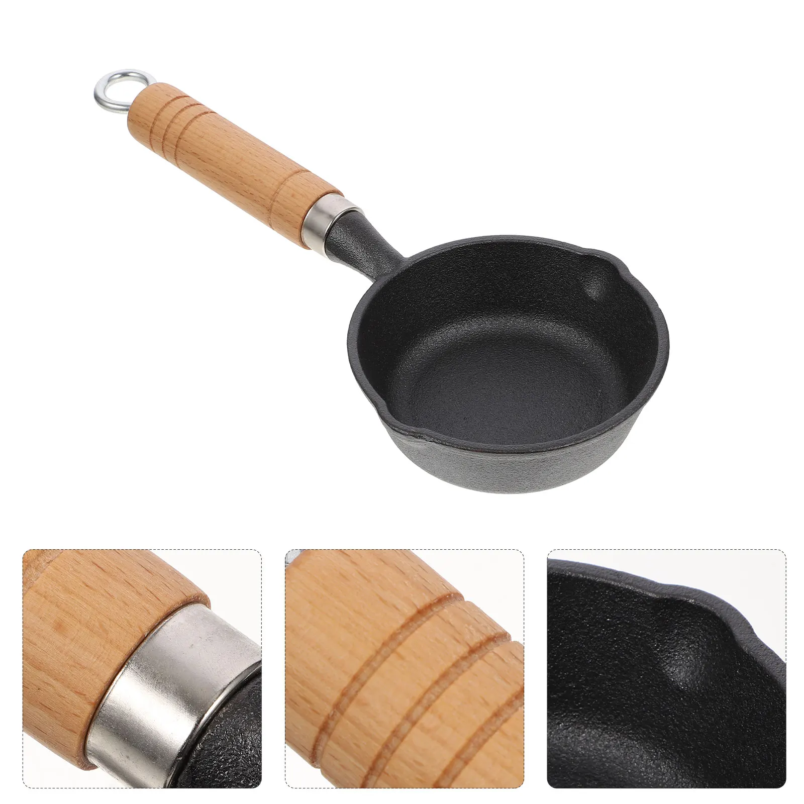 

Hot Oil Small Pan Cast Iron Frying Nonstick Mini Cooking Pans Lightweight Compact Hiking Camping Picnic Even Heat