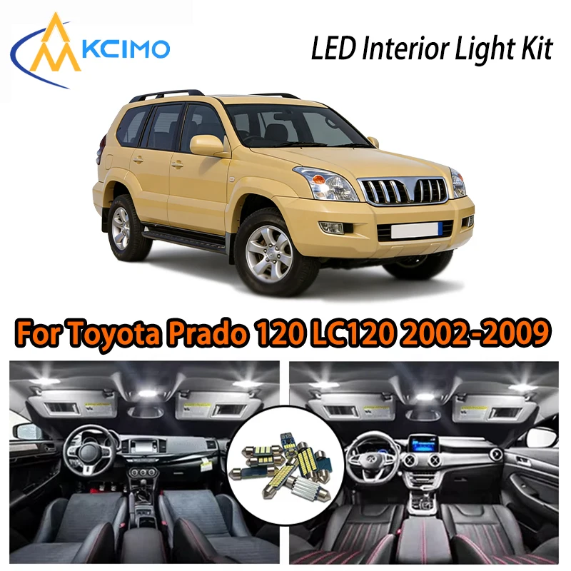 KCIMO For Toyota Prado 120 LC120 2002-2009 Premium LED Interior Kit - 2 Colors , Quick Installation,  Long-Lasting
