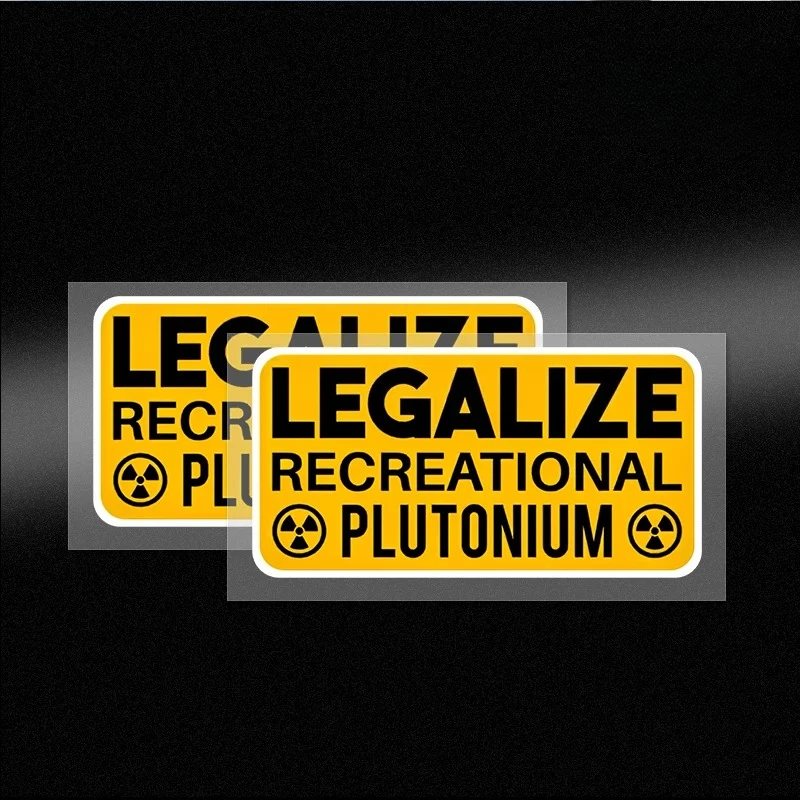 Autocollants mignons de dessin animé « Legalize Recreational Plutonium » pour enfants, autocollants imperméables pour voiture, moto, fenêtre, décoration de carrosserie, accessoires