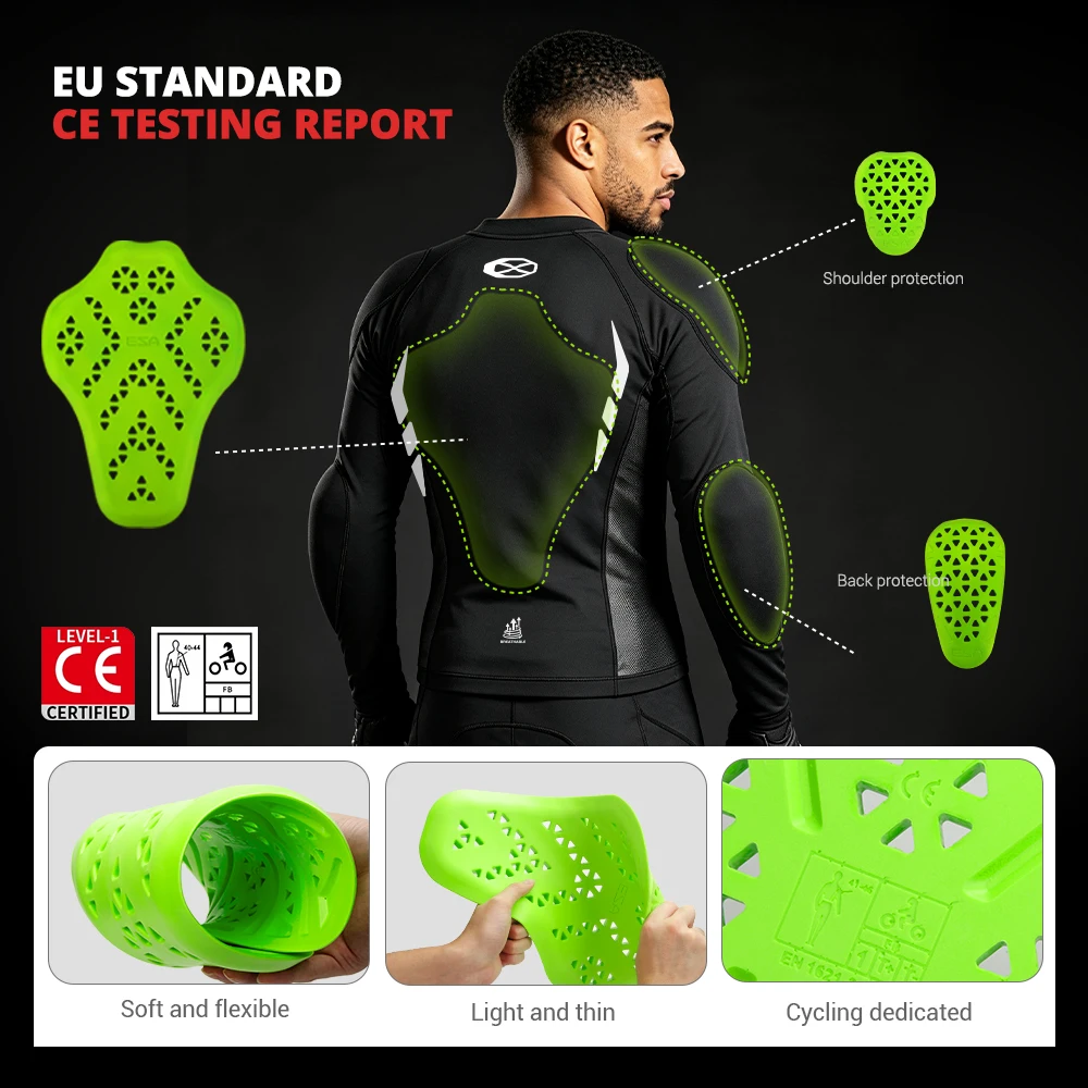 New Men's Motorcycle Armor Summer Breathable Motorcycle Soft Armor Motorcycle Soft Armor Reflective Motorcycle Equipment M-XXL