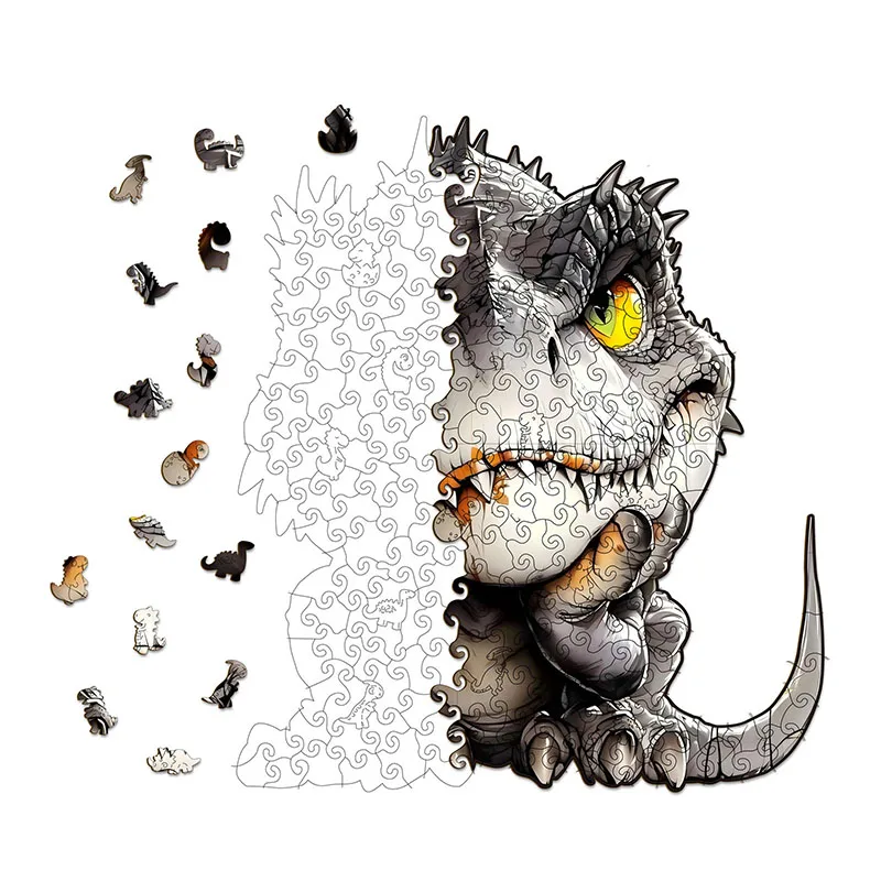 

162/219pcs Dragon Irregular Shaped Puzzle Wooden Jigsaw Puzzle Stress-Relieving Game Birthday Xmas Gifts Fun Educational Toys