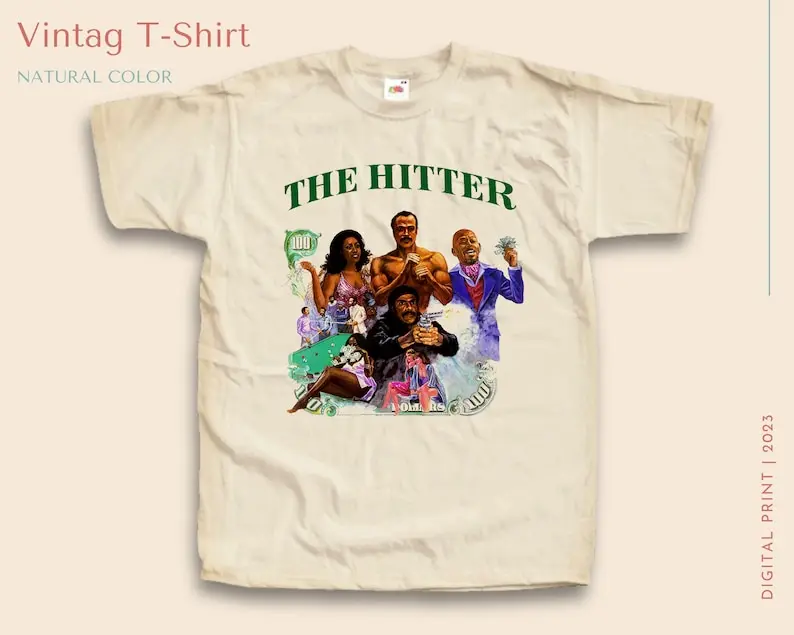 

Vintage TShirt The Hitter NATURAL color Men Woman Unisex T-Shirt Digital Print Sizes
