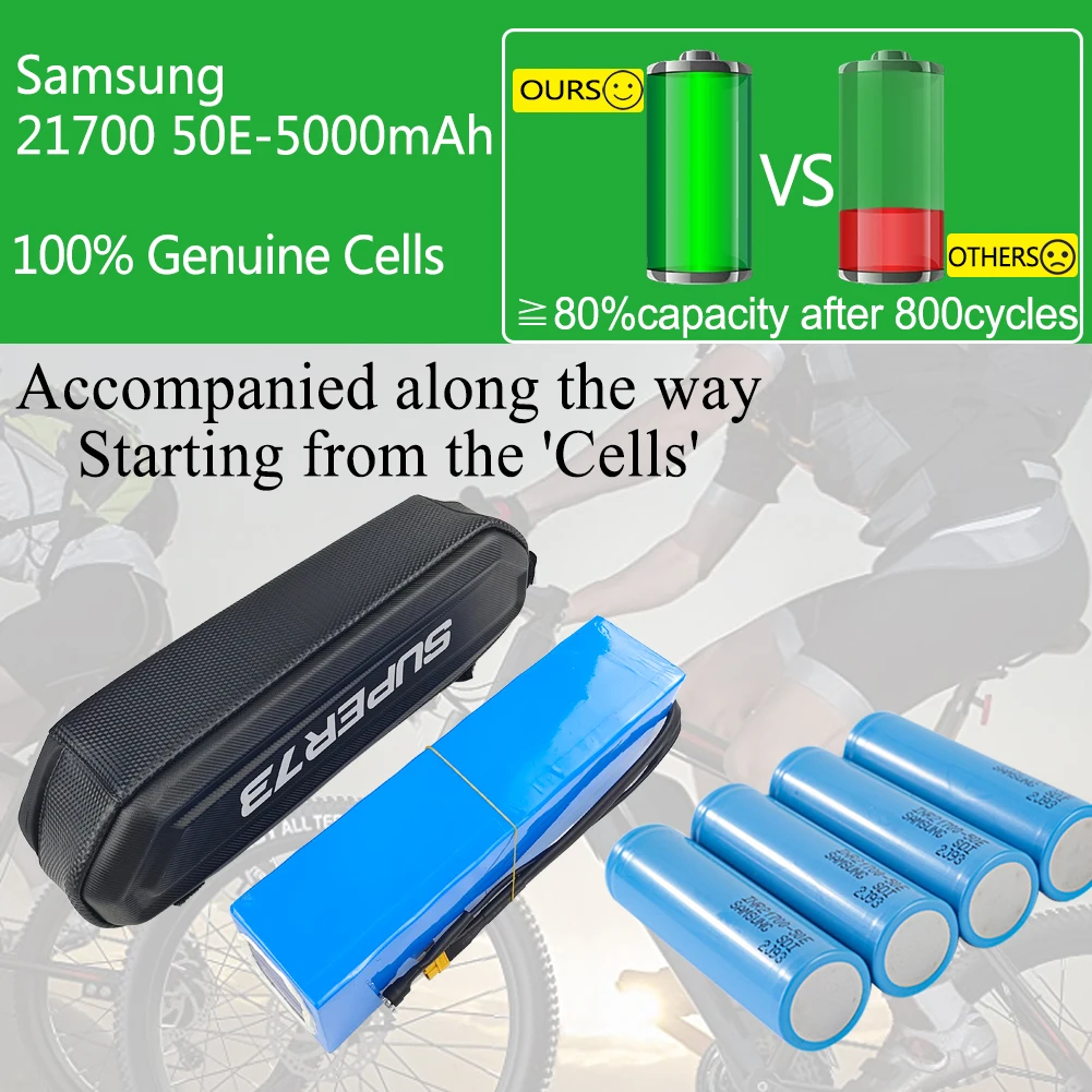 48V 52V Ebike Battery Pack 20Ah Triangle Battery Triangle With Hanging Bag Waterproof Battery for 750W 1000W Bafang motor akku