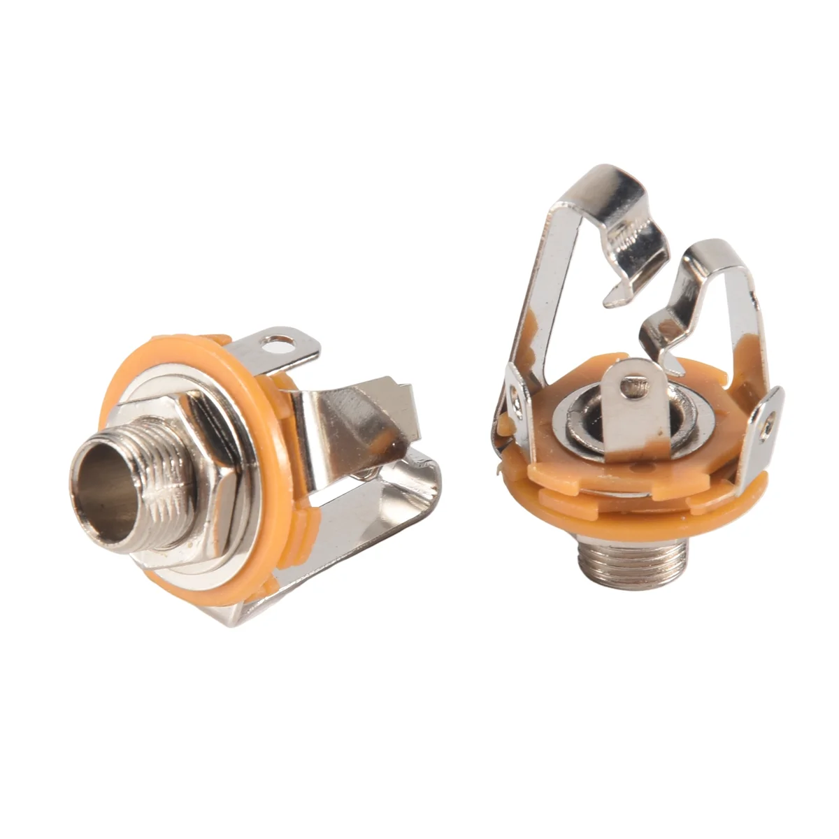 Enchufe de entrada estéreo para guitarra eléctrica, 2 piezas, 1/4 pulgadas, 6,35 Mm, para bajo, pastilla de salida, piezas de guitarra