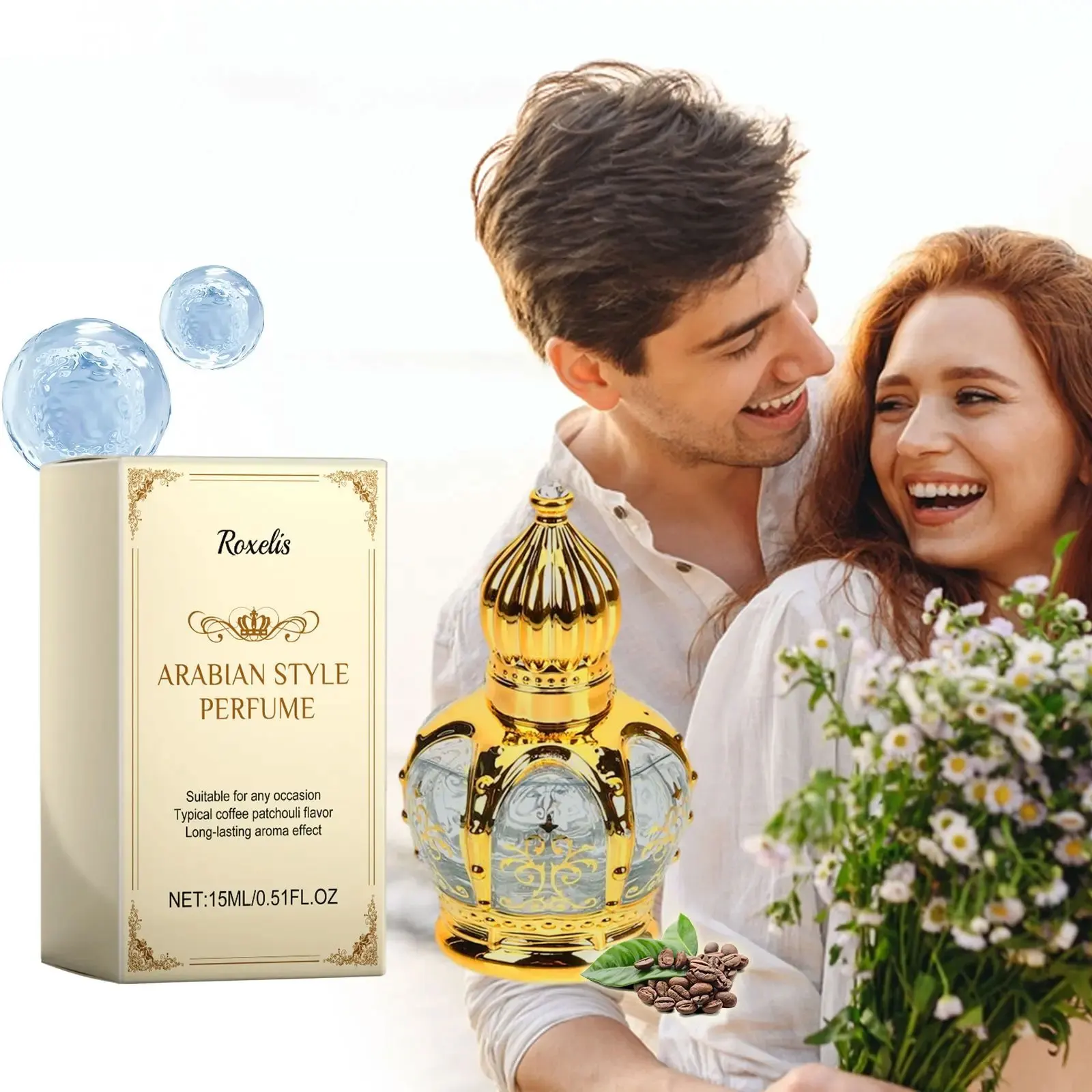 عطر الباتشولي النسائي عطر يدوم طويلاً يخفف التوتر برائحة الأزهار تحسين الهجوم الساحر للرجال يؤرخ عطور فرمون