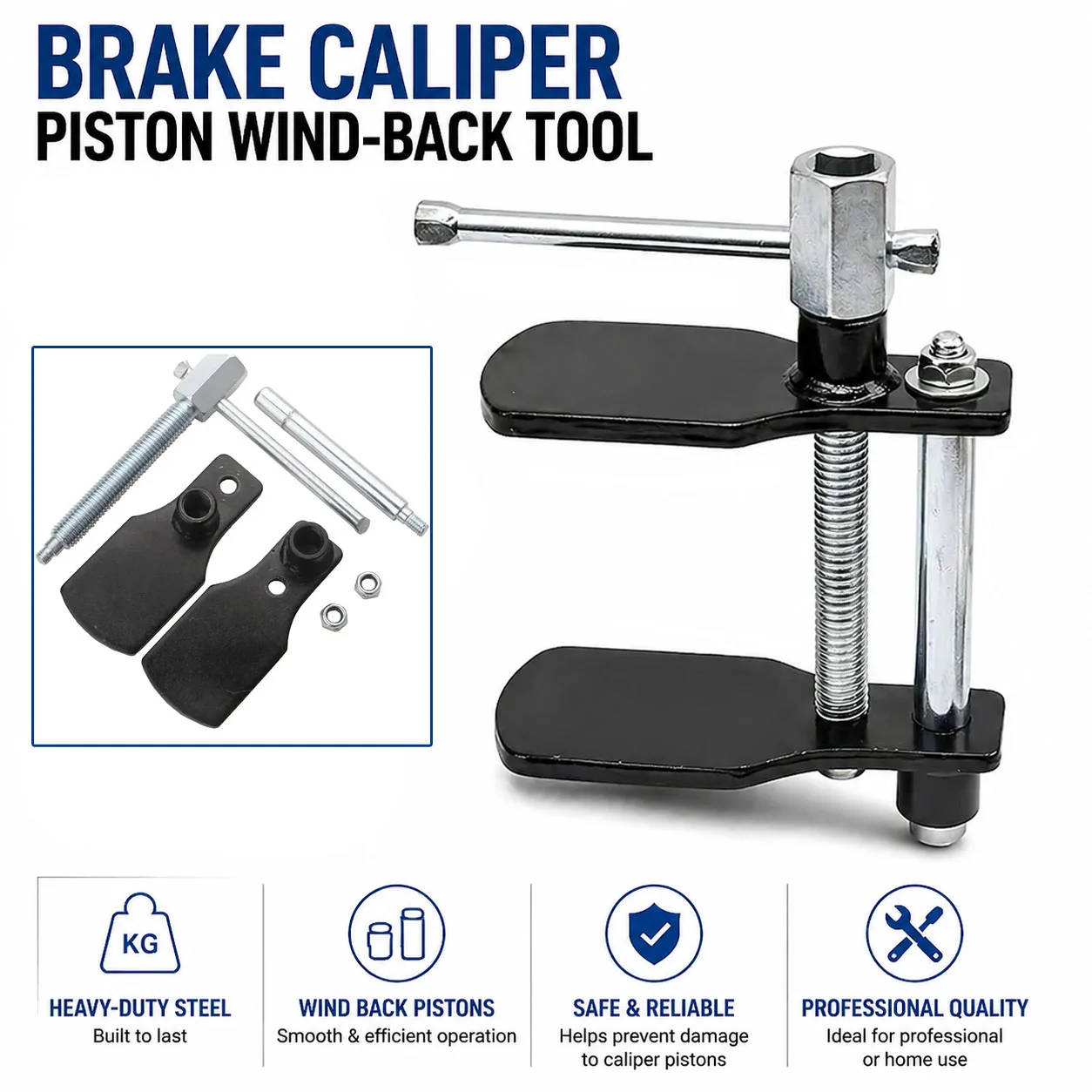 

Adjustable Car T-Bar Disc Brake Pad Separator Car Brake Pad Caliper Separator Car Replacement Piston Hand Tool Home Professional