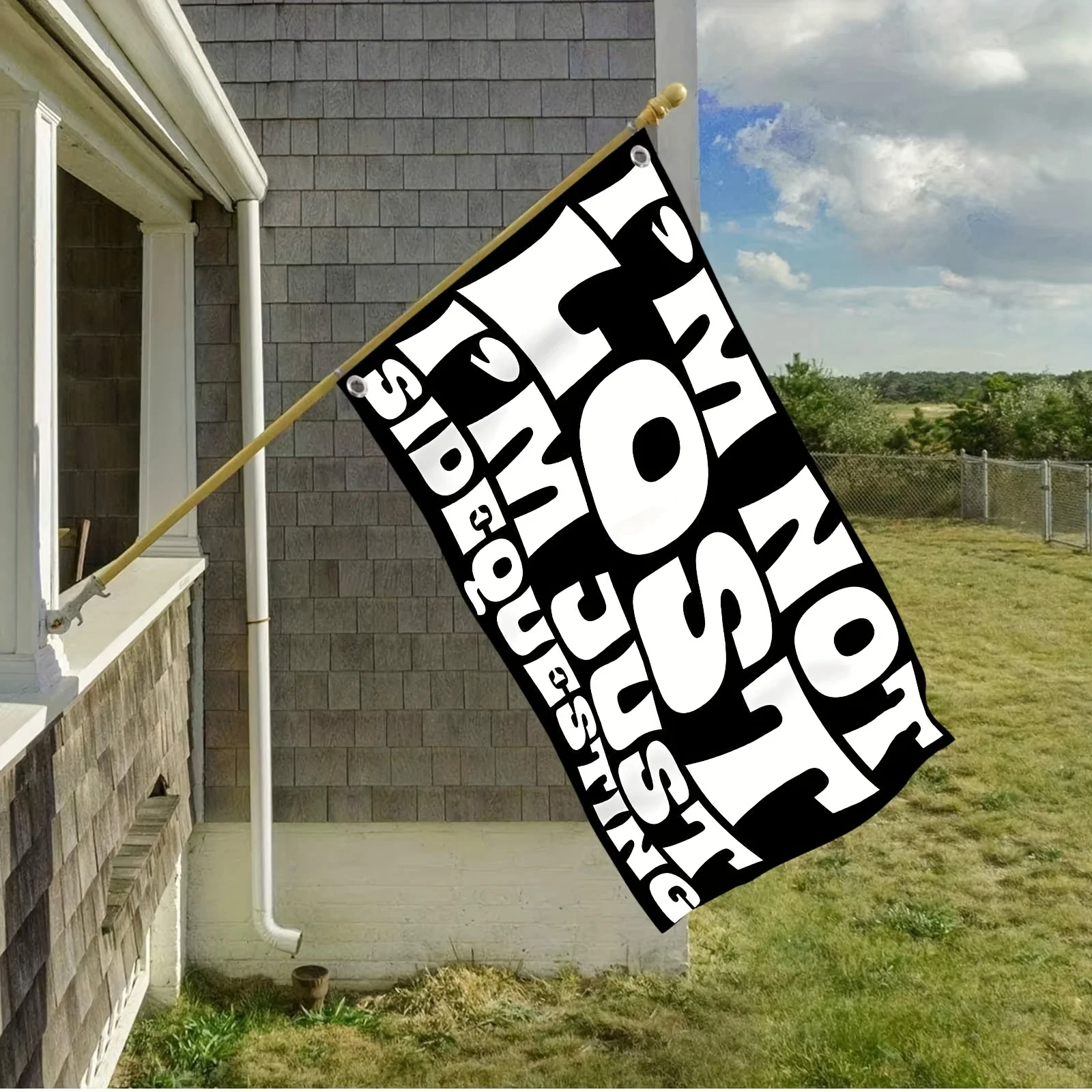 1pc "I'm Not Lost, I'm Just Doing A Side Quest" Fun Trendy Flag, Durable All-Season Polyester Fabric, Indoor Outdoor Decor