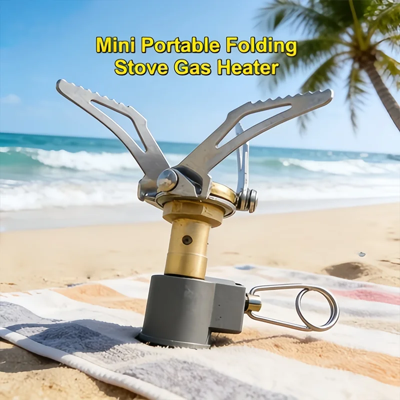 

BFD-3000T Titanium Mini Camping Gas Burners 45g One-Piece Pocket Stove Outdooor Hiking Folding Cooking Furnace Portable ﻿