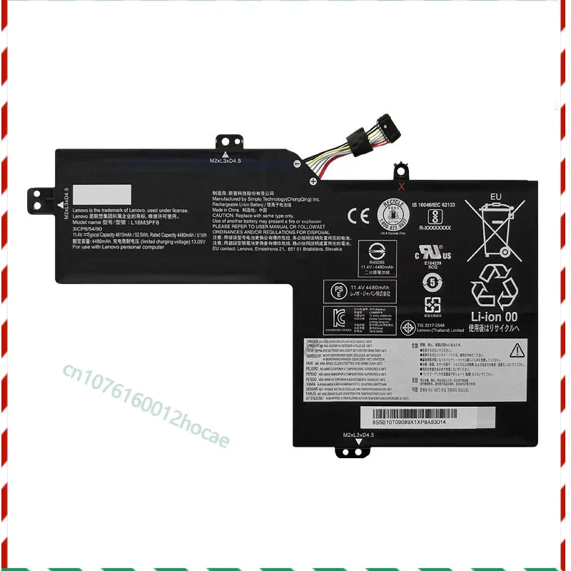 

New Battery For 5B10T09089 5B10T09091 5B10W67252 L18L3PF4 ideapad s540 15