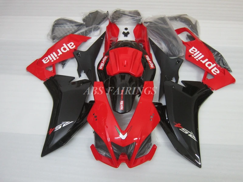 4Gifts New ABS Full Motor Fairings Kit Fit for Aprilia RS4 50 125 2012 2013 2014 2015 12 13 14 15 Bodywork Set Custom Red Shiny