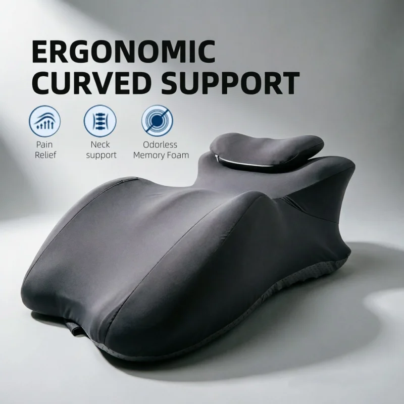 Wedge-Shaped Memory Foam Pillow Neck Protection Pillow For Reading And Using Mobile Phone - Lumbar Support Pillow For The Back