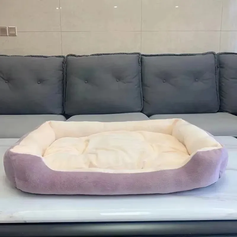 Weiche Plüsch-Schlafmatte für Kleintiere, Komfortables Kissenbett für Welpen und Katzen – Detail 8